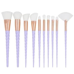Professionella skonsamma sminkborstar 10-Pack, Lila