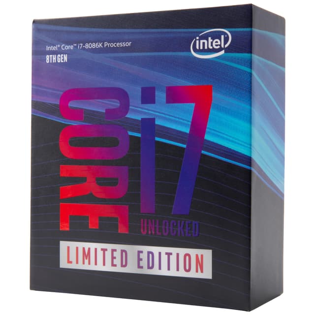 CPU Intel Core i7-8086K Limited Edition Intel Core i7-8086K Limited Edition prosessor (boks) - Elkjøp