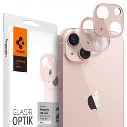 Spigen iPhone 13/iPhone 13 Mini Linsebeskyttelse Glas.tR Optik 2-pack Rosa