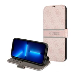 Guess iPhone 13 Pro Kotelo Printed Stripe Vaaleanpunainen