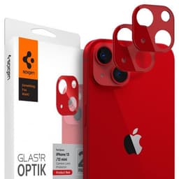 Spigen iPhone 13/iPhone 13 Mini Kameran linssinsuojus Glas.tR Optik 2-Pakkaus Product Red