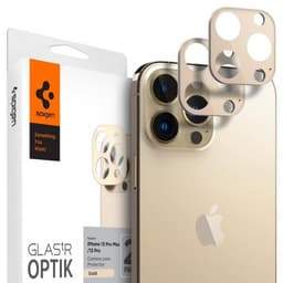 Spigen iPhone 13 Pro/iPhone 13 Pro Max Linsebeskyttelse Glas.tR Optik 2-pack Gull