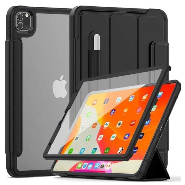 Skyddsväska iPad Air 4 2020 med pennhållare, Svart