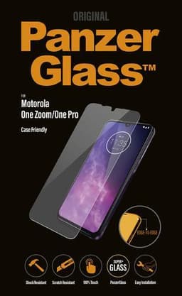 PanzerGlass 6521, Kirkas näytönsuoja, Motorola, One Zoom/One Pro, Naarmuuntumi