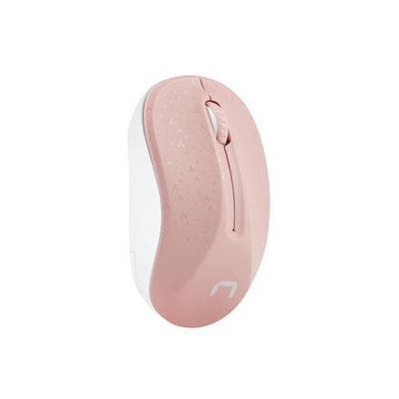 Natec Mus, Toucan, Trådlös, 1600 DPI, Optisk, Rosa-Vit