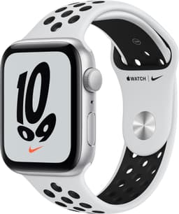 Apple Watch Nike SE 44 mm GPS (sølv alu/platinasort sportsreim)