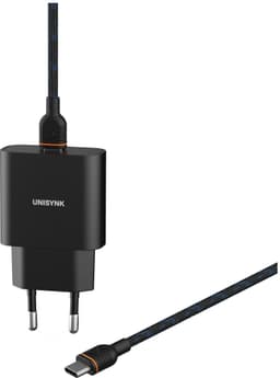 Unisynk USB-C Slim sett for vegglading (sort)