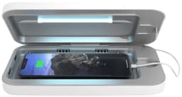 PhoneSoap 3 puhelimen desinfiointilaite ja laturi (valkoinen)