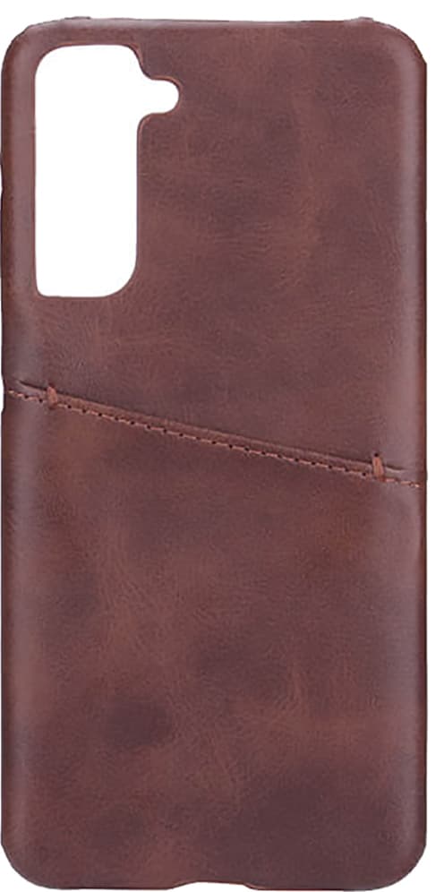 Onsala Samsung Galaxy S21 FE läderfodral med kortfack (brun)