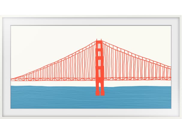 Samsung The Frame 85" ram (2021-2024, vit)