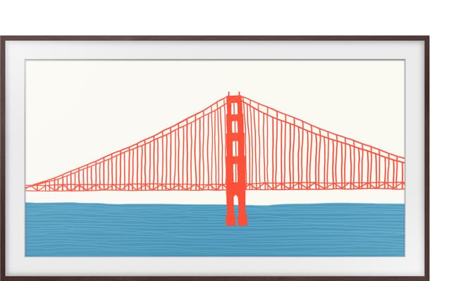 Samsung The Frame 85" ram (2021-2024, brun)