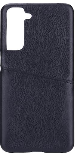 Onsala Samsung Galaxy S21 FE löderfodral med kortfack (svart)