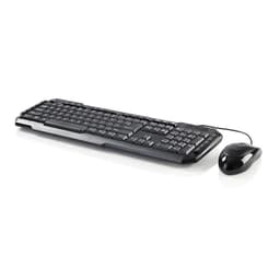 Kablet mus og tastatur, sett | Mus med 800 DPI | Tysk oppsett