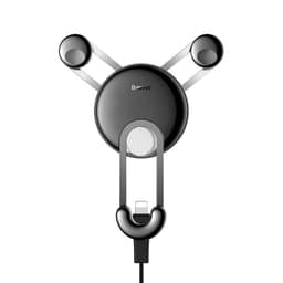 Baseus YY - Bilhållare med Lightning-kabel, Silver