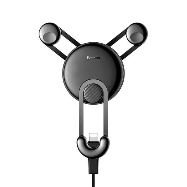 Baseus YY - Bilhållare med Lightning-kabel, Svart