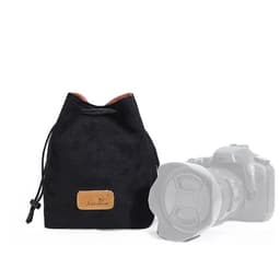 Pehmeä Fleece Kamerapussi L 23x18x13 - Musta