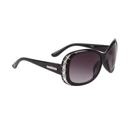 Store Rhinestone Solbriller - Svart