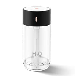 Luftfuktare med färgstarkt ljus 280 ml Svart