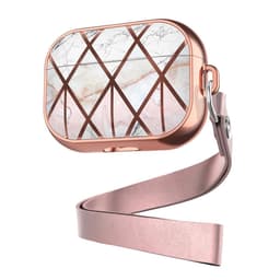 Kotelo hihnalla, joka on yhteensopiva Apple AirPods Pro 3 Pink / Rose Gold kanssa