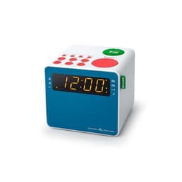 Muse Alarm funksjon, M-187 MC, AUX in, dobbel vekkerklokkeradio, blå/hvit