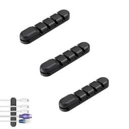 Självhäftande kabelhållare 3-pack Svart