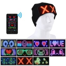 Lysande Glödande Blinkande Mössa Bluetooth APP Kontroll LED Fest