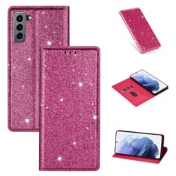 Glitter Smart FlipCase Samsung Galaxy S22 Plus  - pinkki