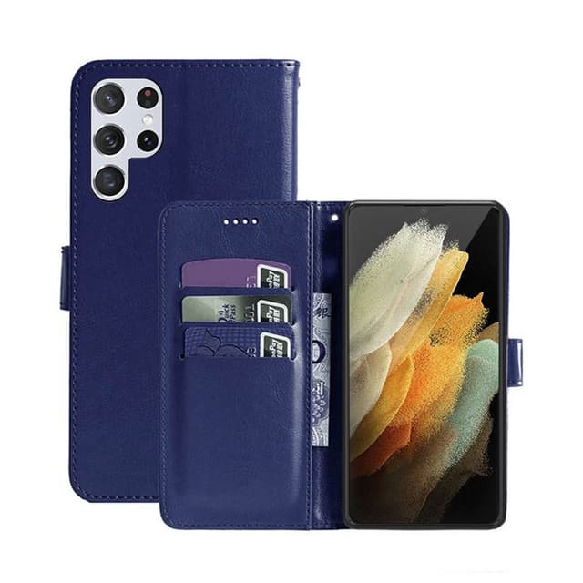 Lommebokdeksel 3-kort Samsung Galaxy S22 Ultra  - Mørke blå