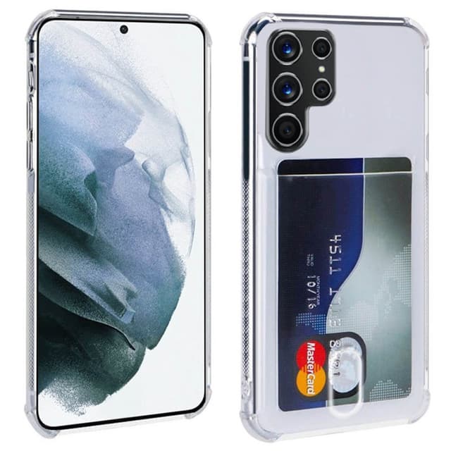 Silikonikotelo ja kolikkopaikka Samsung Galaxy S22 Ultra