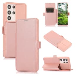 Slide Lompakkokotelo Samsung Galaxy S22 Ultra  - pinkki