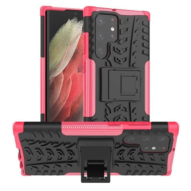 Støtsikker deksel med stativ Samsung Galaxy S22 Ultra  - Rosa