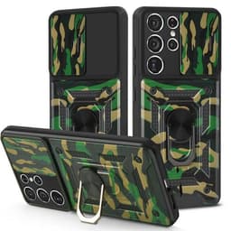 Camo kotelo 3i1 Samsung Galaxy S22 Ultra  - vihreä