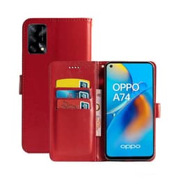 Wallet Cover 3-kort Oppo A74 4G  - rød