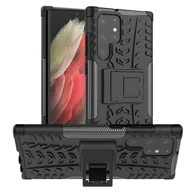 Stødbestandigt cover med stativ Samsung Galaxy S22 Ultra  - sort