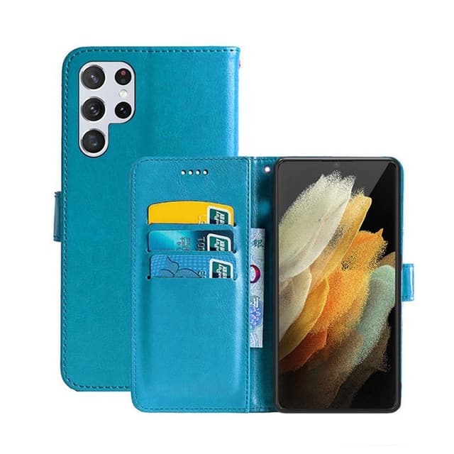 Lompakkokotelo 3-kortti Samsung Galaxy S22 Ultra  - Vaaleansininen