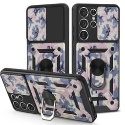 Camo kotelo 3i1 Samsung Galaxy S22 Ultra  - pinkki