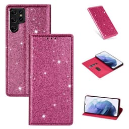 Glitter Smart FlipCase Samsung Galaxy S22 Ultra  - Rosa