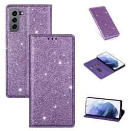 Glitter Smart FlipCase Samsung Galaxy S22  - Lilla