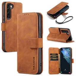 DG-Ming mobil lommebok 3-kort Samsung Galaxy S22 Plus  - brun