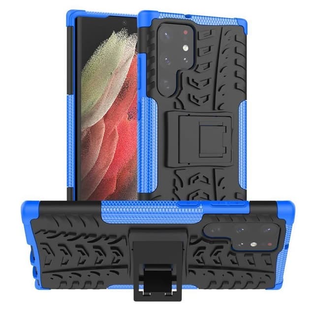 Stødbestandigt cover med stativ Samsung Galaxy S22 Ultra  - blå