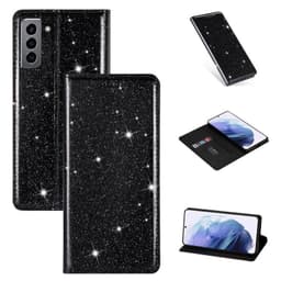 Glitter Smart FlipCase Samsung Galaxy S22 Plus  - musta