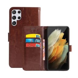 Wallet Cover 3-kort Samsung Galaxy S22 Ultra  - brun