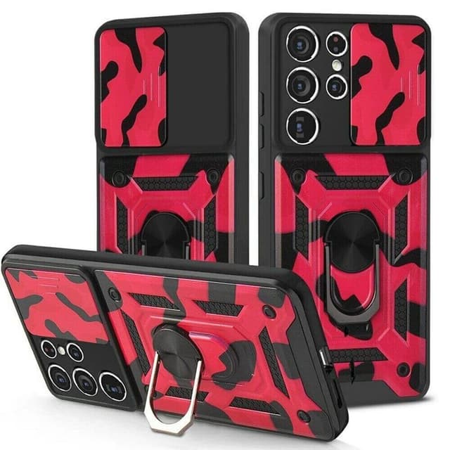 Camo Cover 3i1 Samsung Galaxy S22 Ultra  - rød