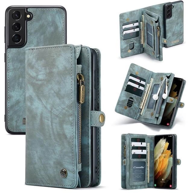Multi-Wallet CaseMe 11-kort Samsung Galaxy S22  - blå