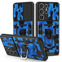Camo skal 3i1 Samsung Galaxy S22 Ultra  - Mörkblå