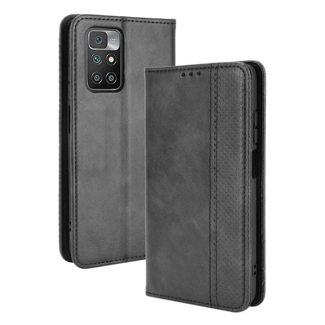 Xiaomi Redmi 10 Vintage Plånboksfodral - Svart