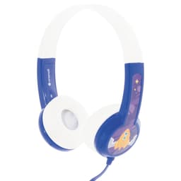 BuddyPhones Standard on-ear hörlurar (blå)