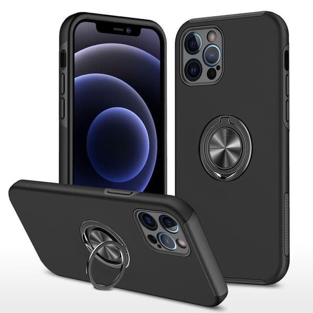 iPhone 13 Mini Hybrid skal med Finger Ring - Svart