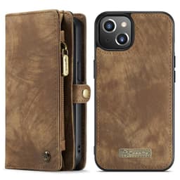 CASEME iPhone 13 Retro plånboksfodral - Brun