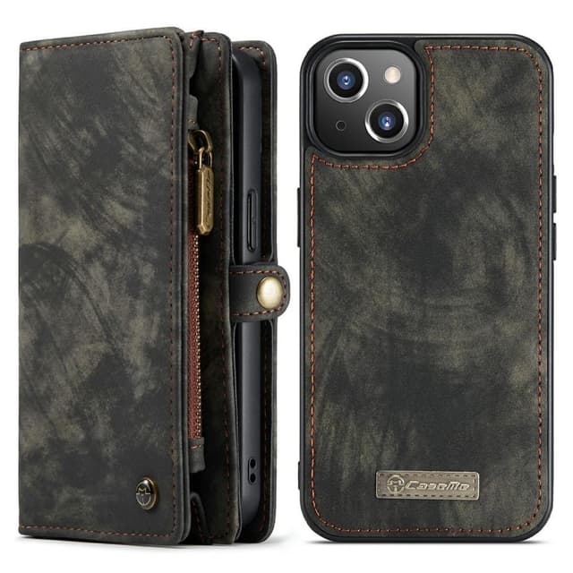 CASEME iPhone 13 Mini 2-in-1 Lompakon Puhelimen Kuori - Musta